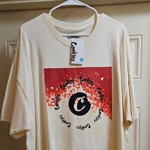 Cookies Dynamic Cream and Red Short Sleeve Tee